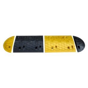 Road hump with end cap